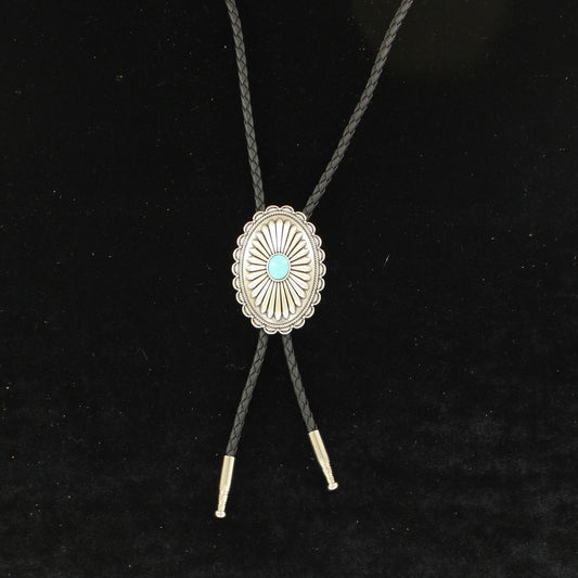 DOUBLE S TURQUOISE BOLO TIE