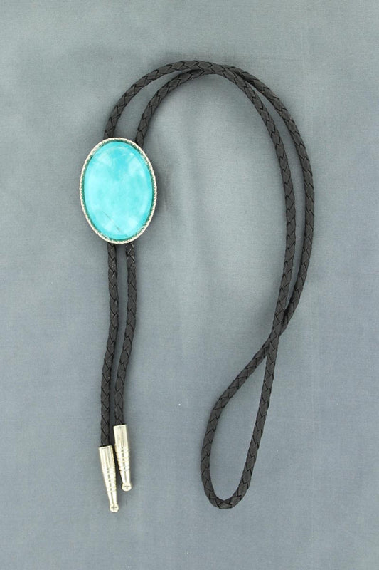 TURQUOISE STONE BOLO TIE