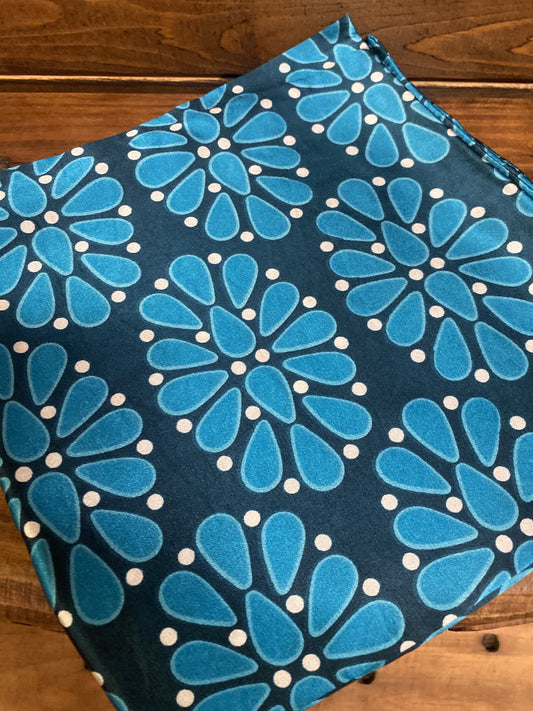 TURQUOISE STONE PRINT WILD RAG