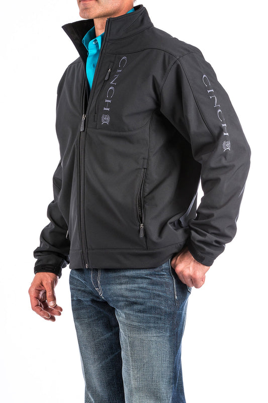 MENS BONDED SOFTSHELL JACKET- BLACK