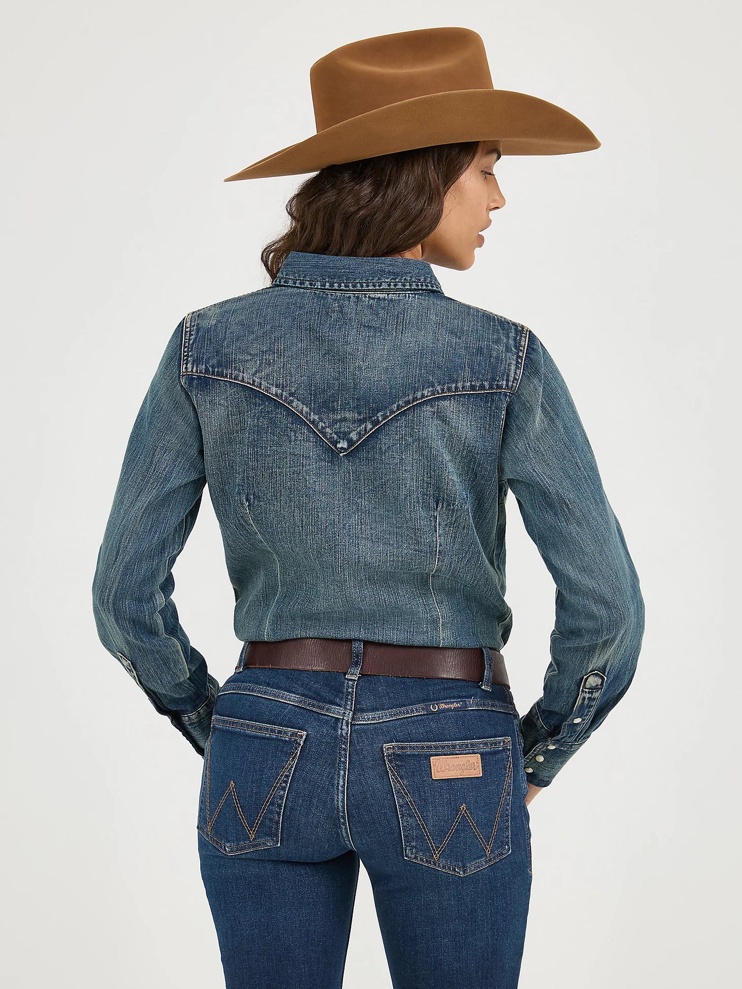 LADIES WRANGLER DENIM SHIRT