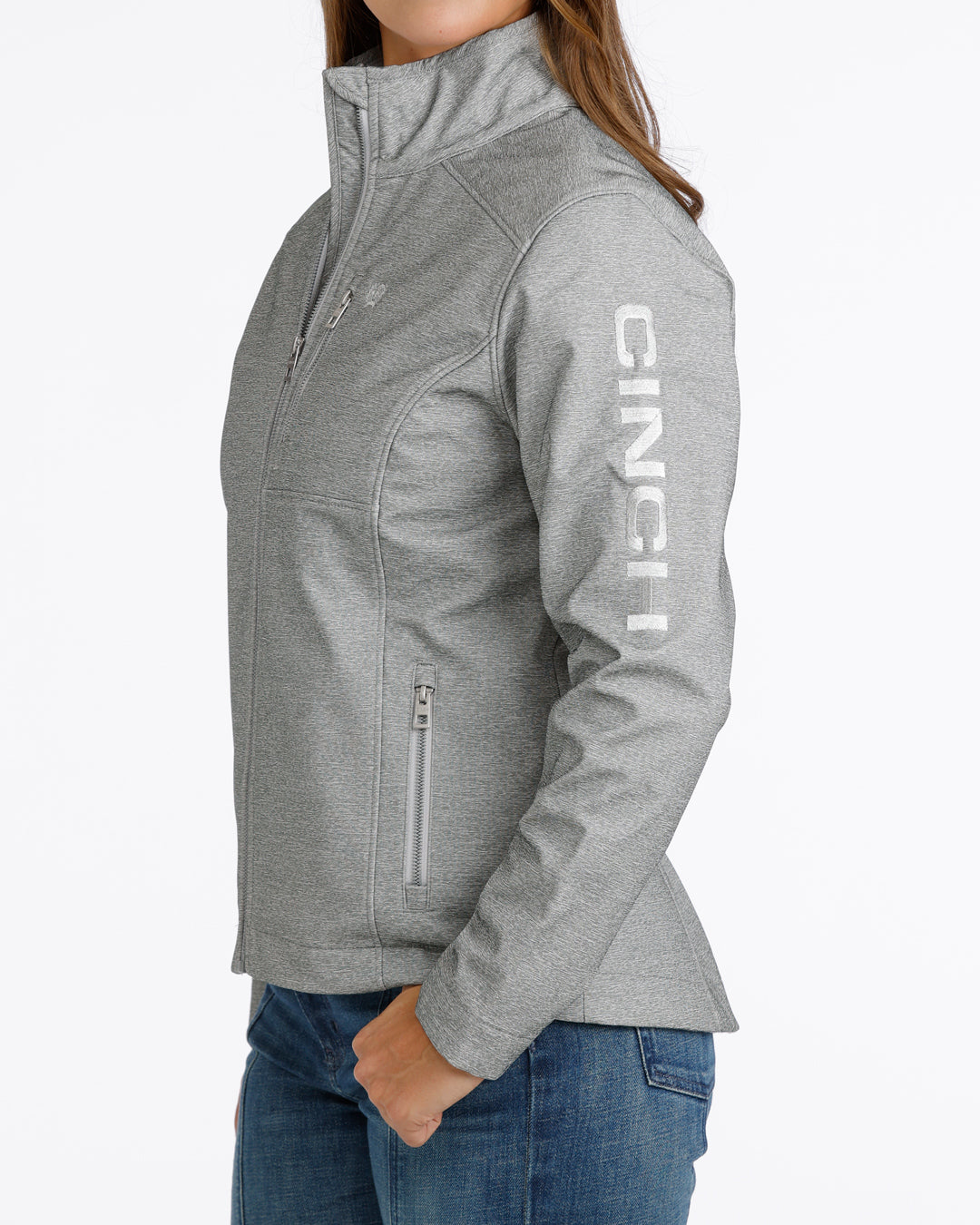 LADIES BONDED SOFTSHELL JACKET- GREY