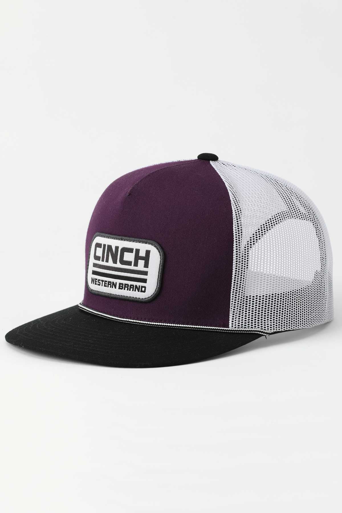 PURPLE MESH BACK TRUCKER CAP