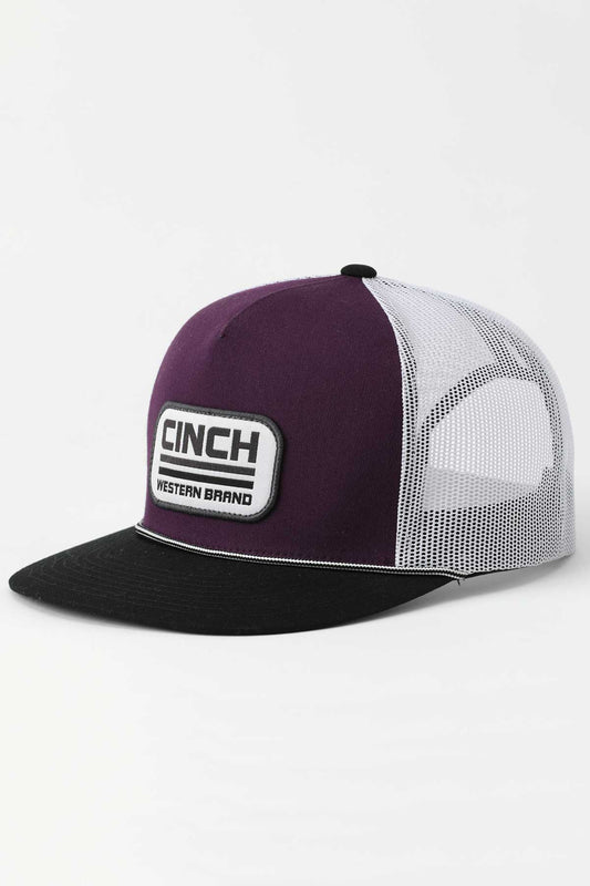 PURPLE MESH BACK TRUCKER CAP
