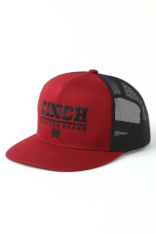 RED TRUCKER HAT