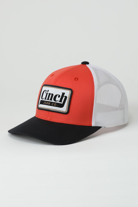 ORANGE "CINCH" TRUCKER HAT