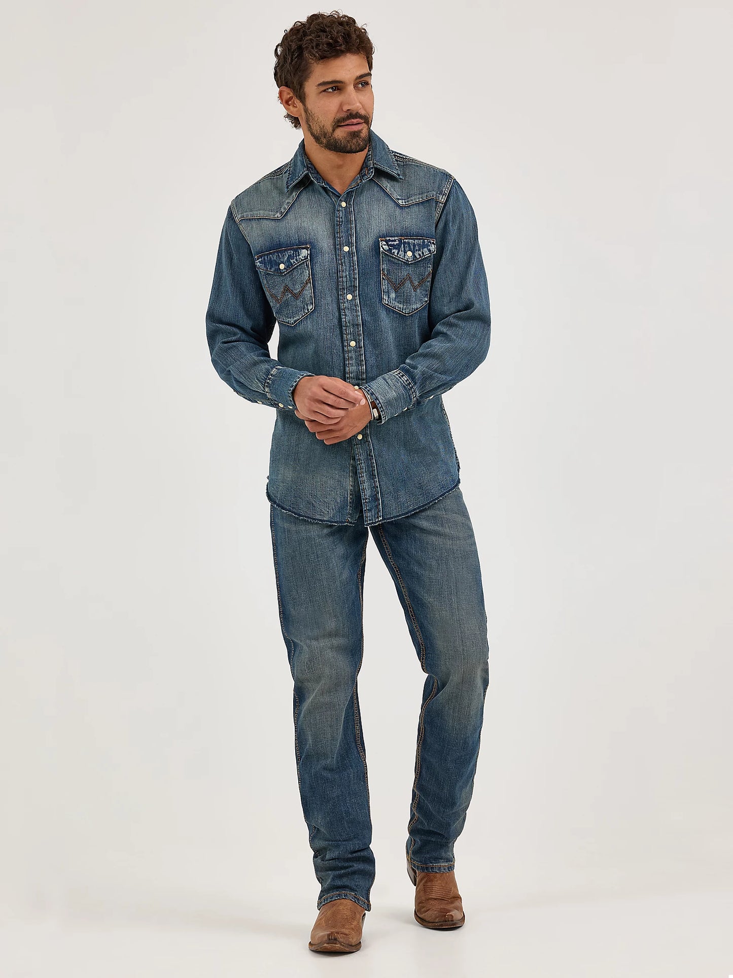 MENS WRANGLER RETRO DENIM SHIRT