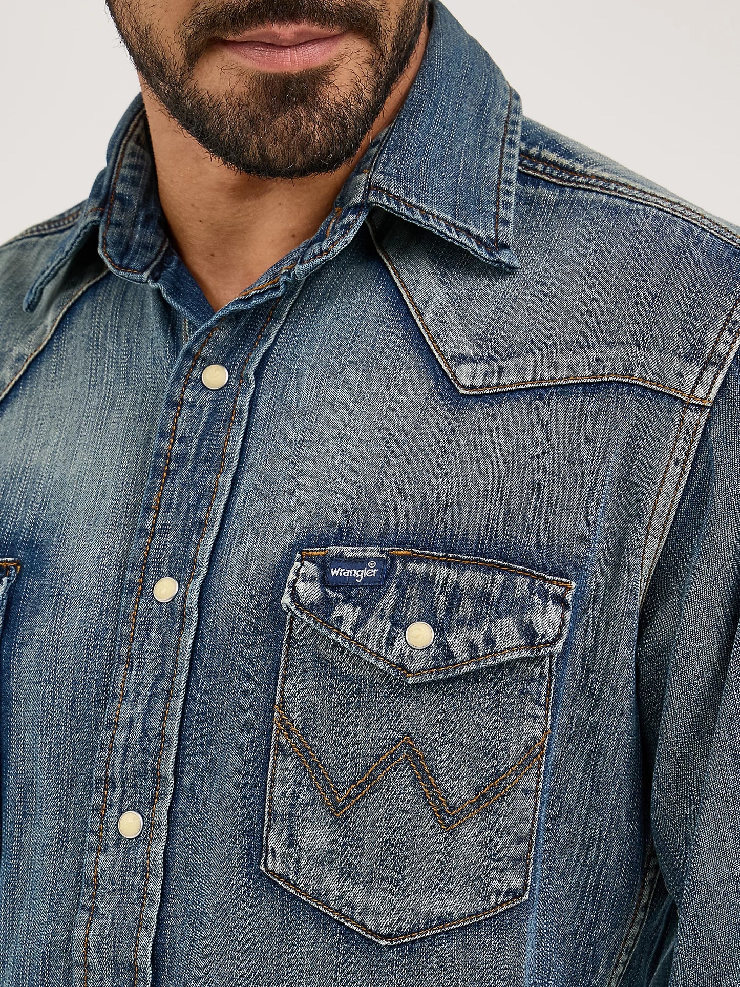MENS WRANGLER RETRO DENIM SHIRT