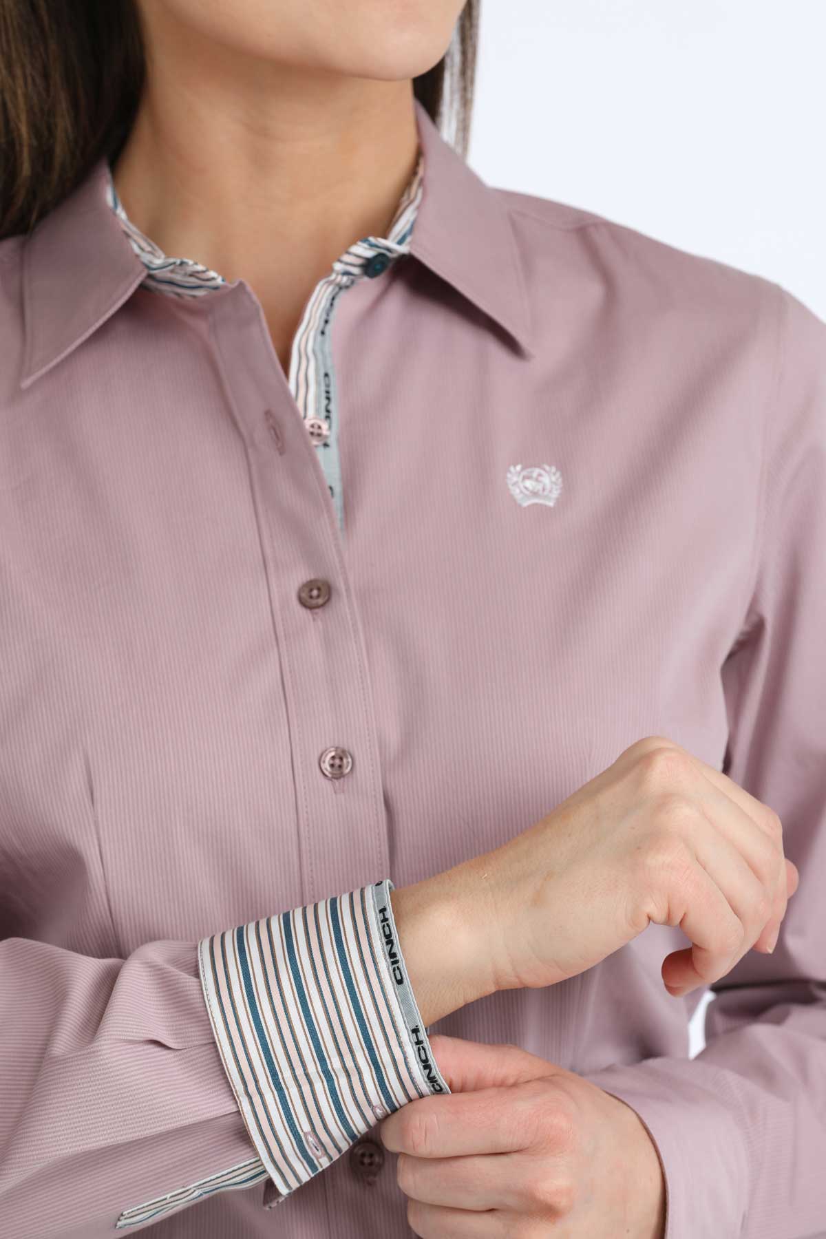 LADIES LILAC STRETCH SHIRT