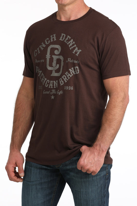 MENS BROWN LOGO TSHIRT