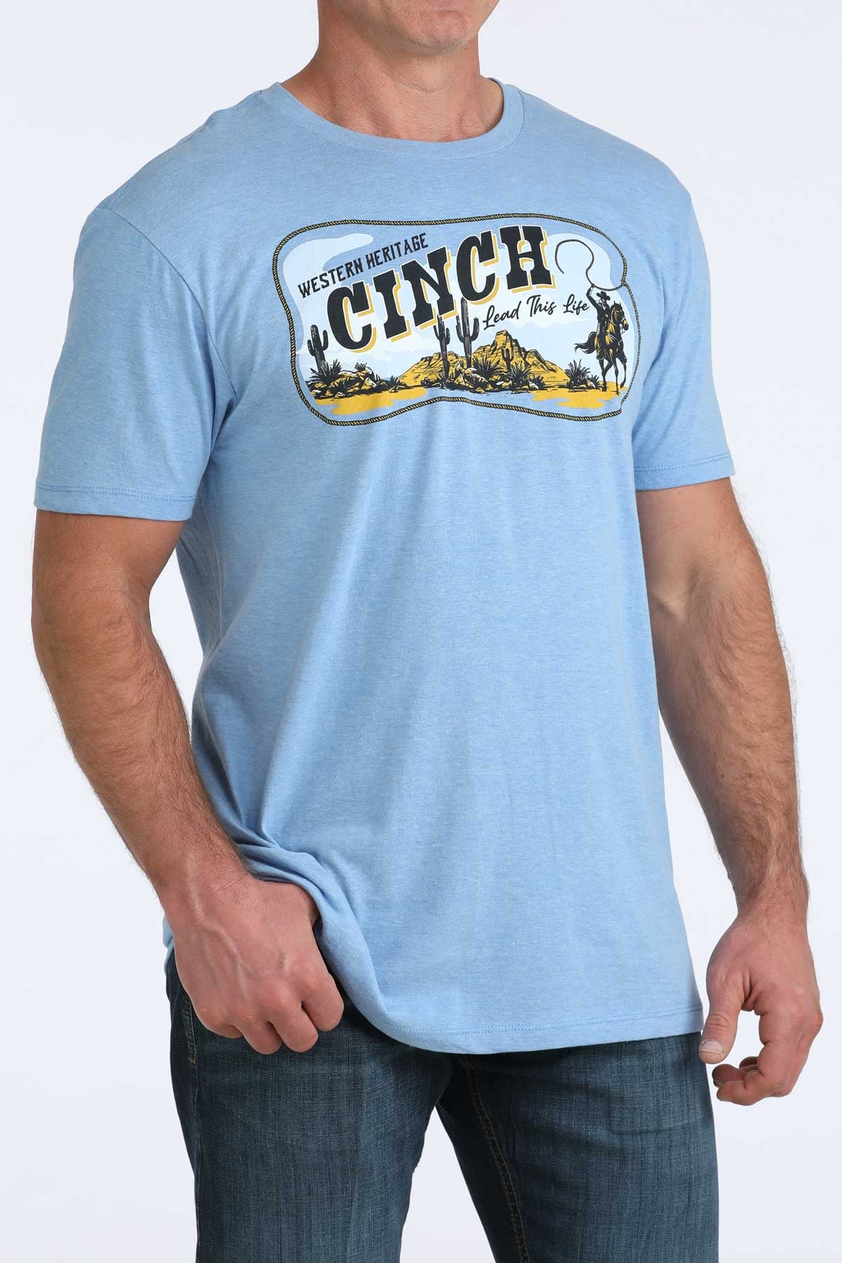 MENS LIGHT BLUE RODEO TSHIRT