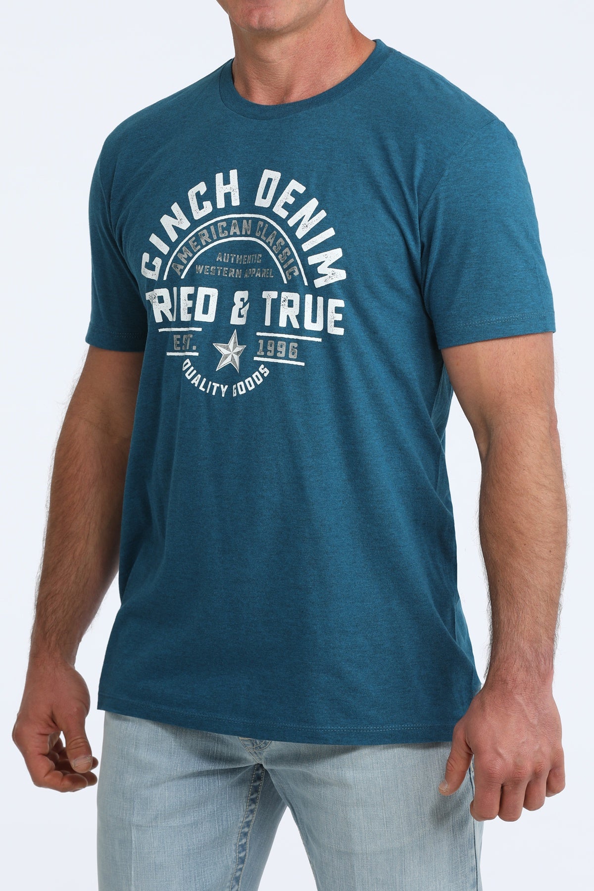 MENS TEAL "TRIED & TRUE" TSHIRT