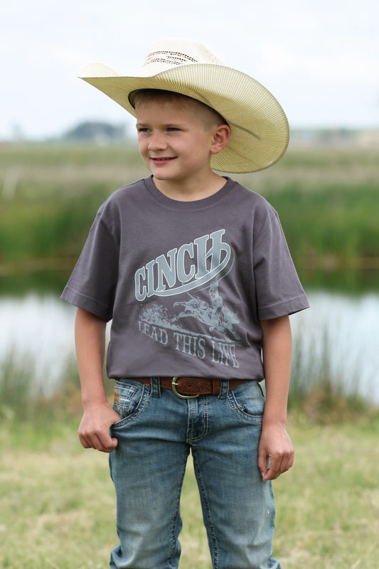 BOYS CHARCOAL "CINCH" TSHIRT