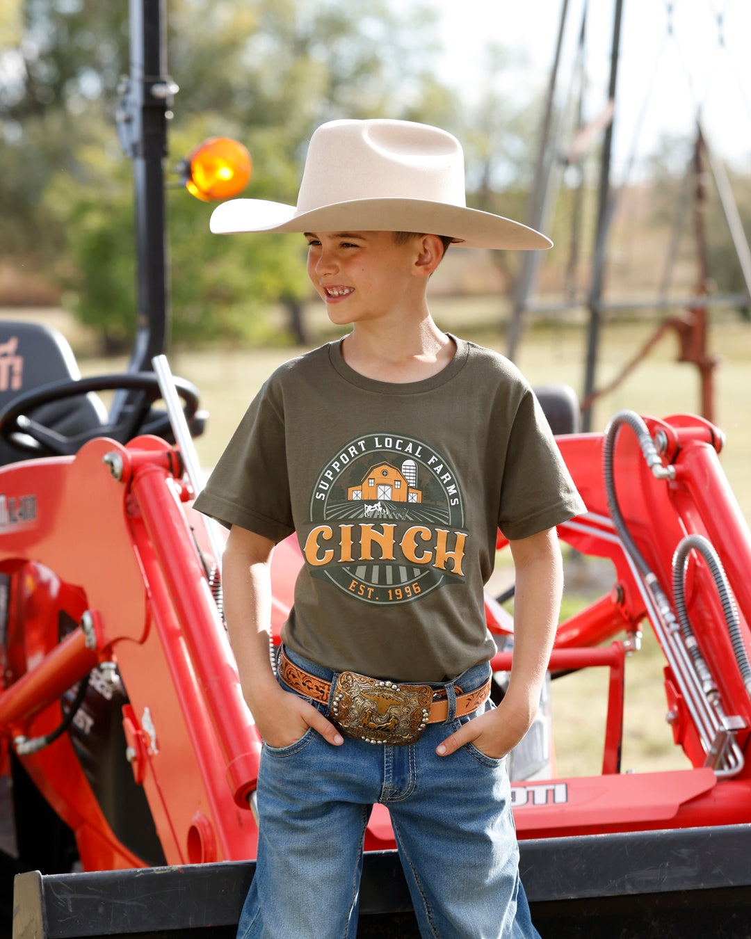 BOYS "SUPPORT LOCAL FARMS" TEE