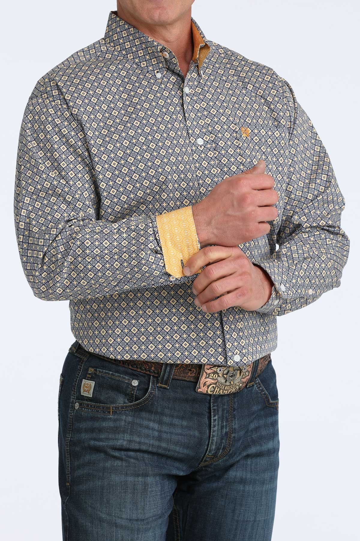 MENS CLASSIC FIT- ROYAL/YELLOW