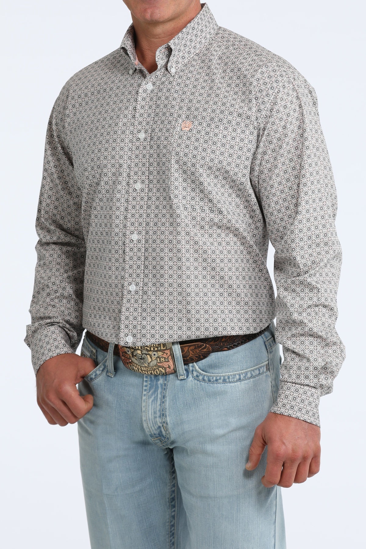 MENS CLASSIC FIT - WHITE/GREY