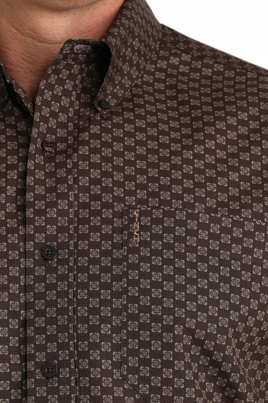 MENS MODERN FIT- BROWN PATTERN