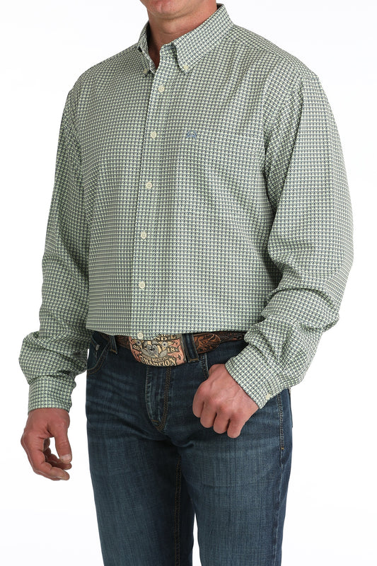 MENS ARENA FLEX- GREEN SCALLOPED PRINT