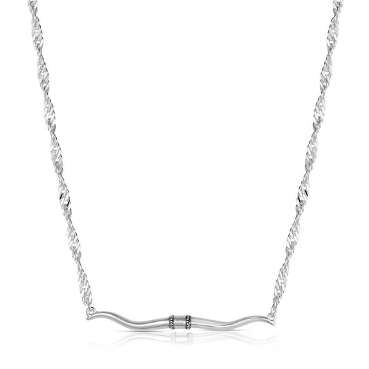LONGHORN WITH TWIST CHAIN NECKLACE