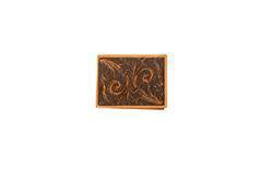 MENS TAN TOOLED BIFOLD WALLET