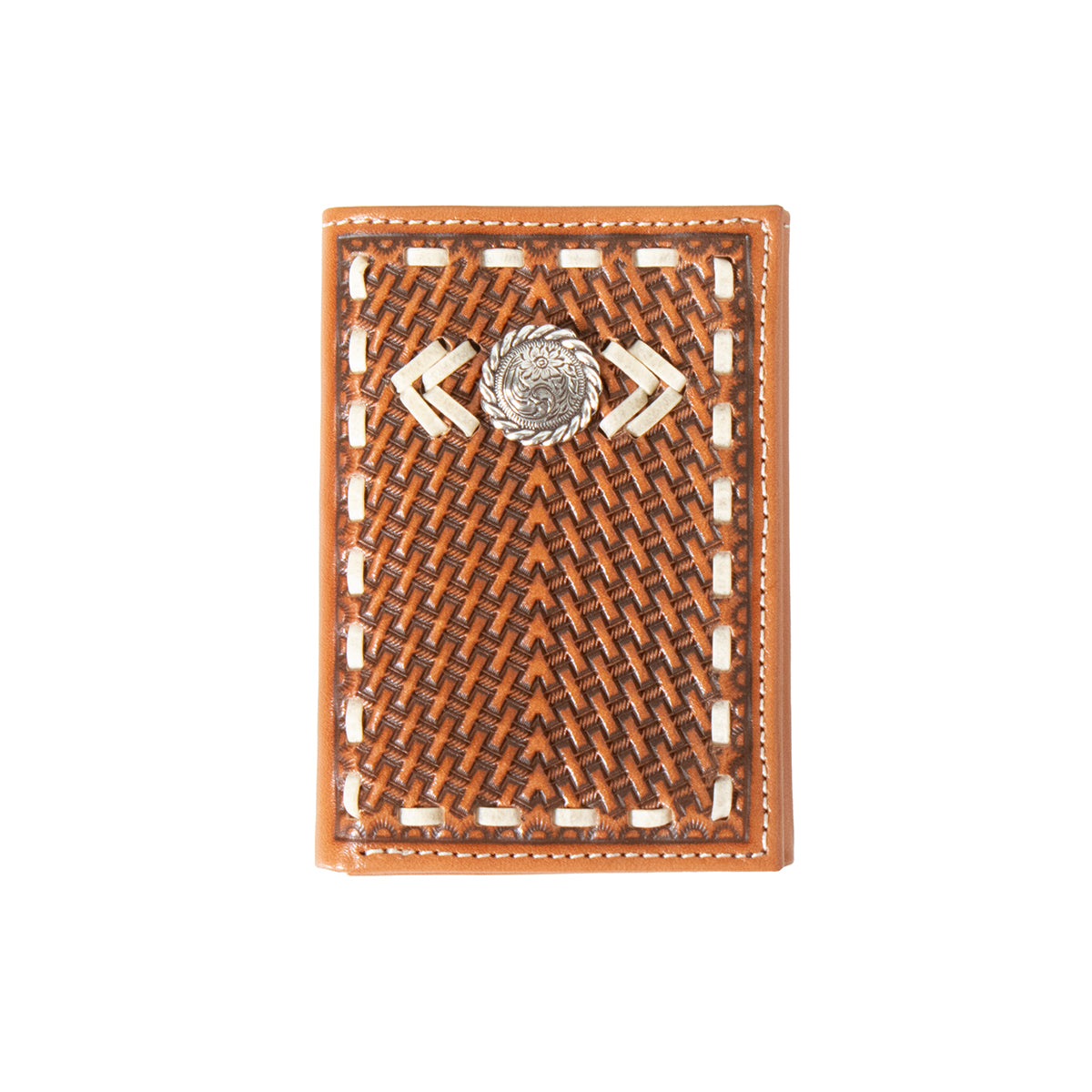 MENS NOCONA TRIFOLD WALLET W/RAWHIDE LACE