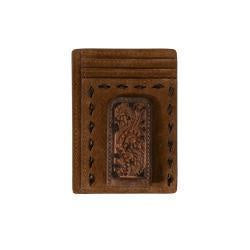 MENS ROUGHOUT MONEY CLIP WALLET