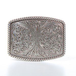 NOCONA RECTANGLE TWISTED FLORAL BUCKLE