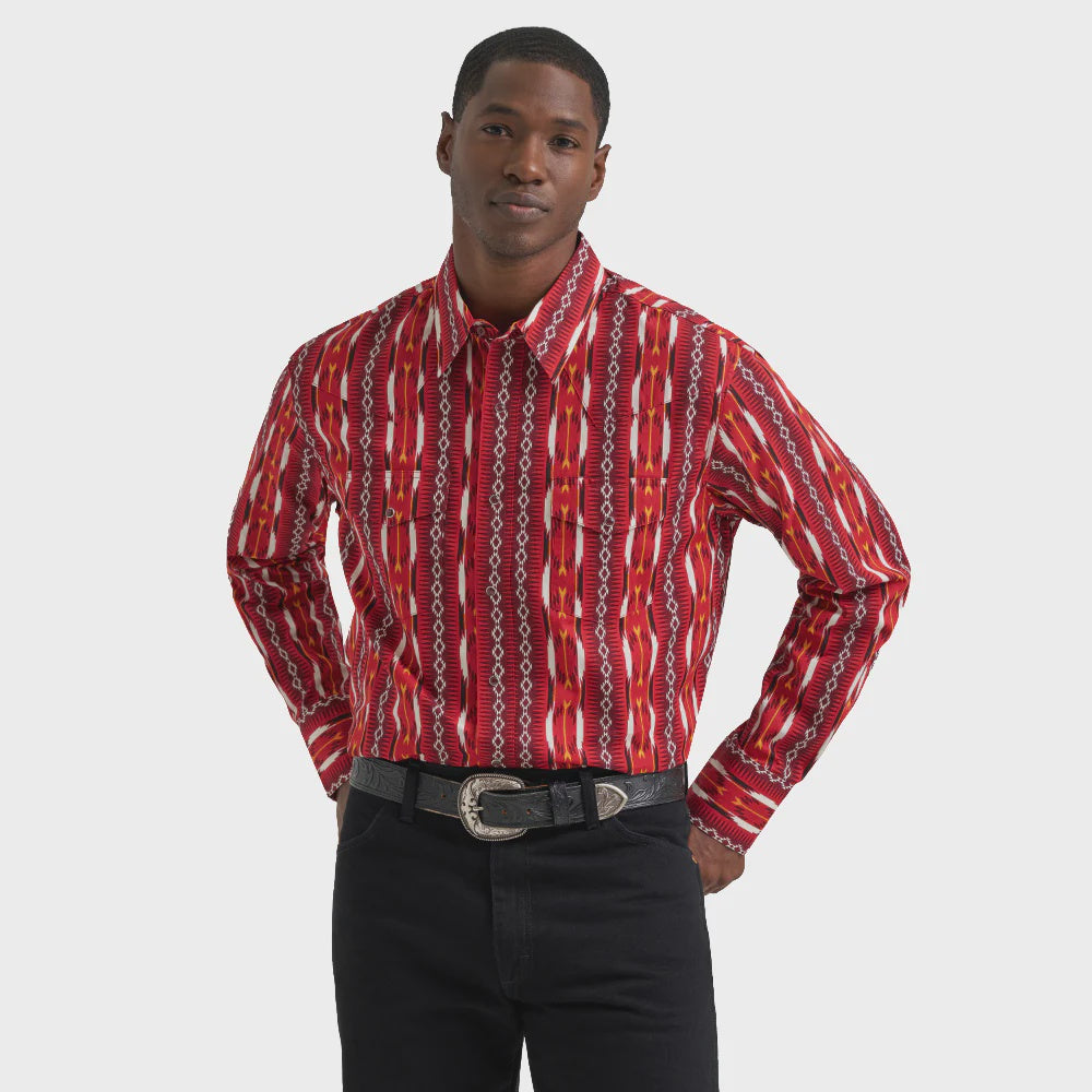 MENS RED CHECOTAH SHIRT