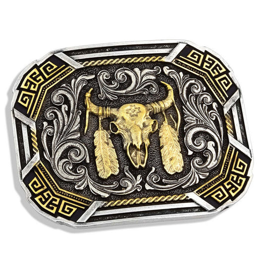 ATTITUDE SOUTHWESTERN BUFFALO SKULL BUCKLE