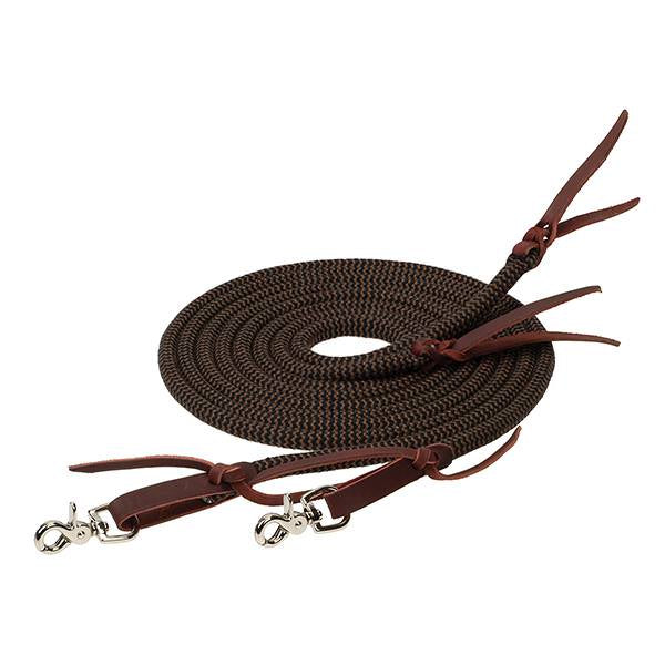 WEAVER ECOLUXE BAMBOO SPLIT REINS- 1/2" X 8'