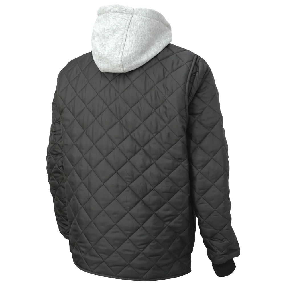 QUILTED HOODED FREEZER JACKET