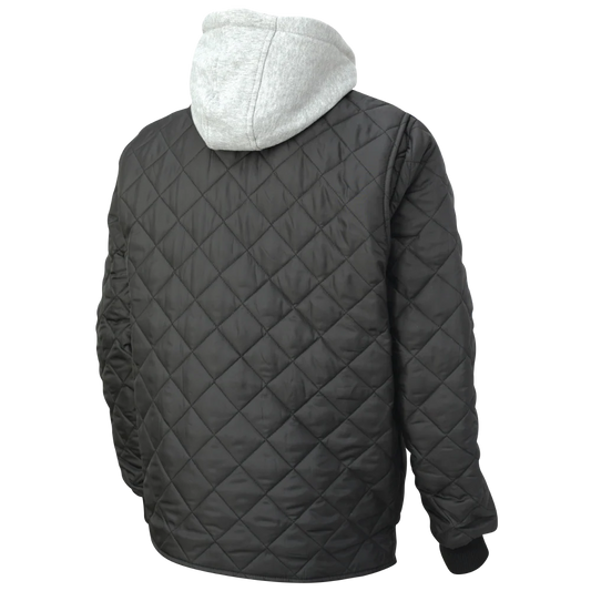 QUILTED HOODED FREEZER JACKET
