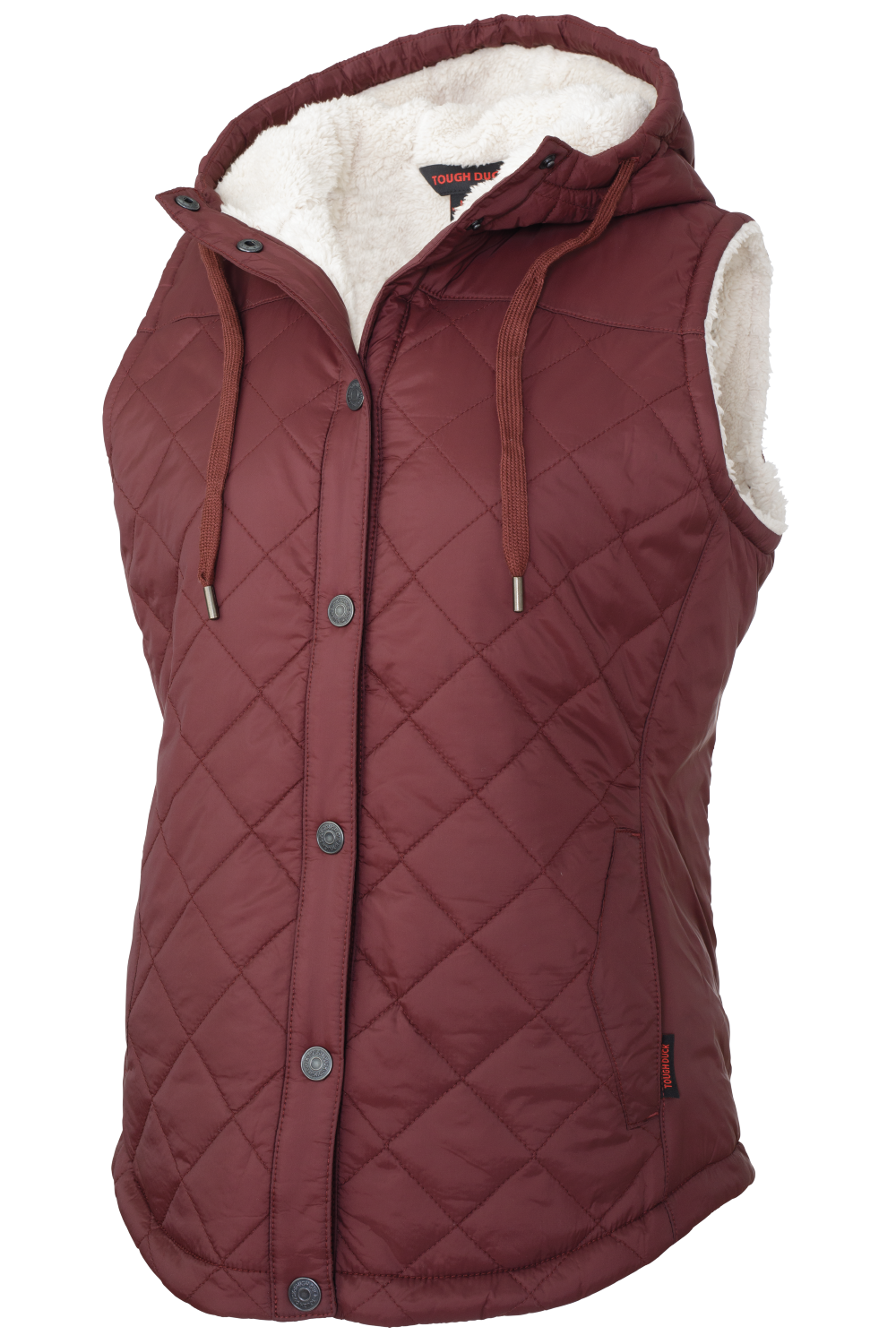 LADIES TOUGH DUCK QUILTED SHERPA LINED VEST