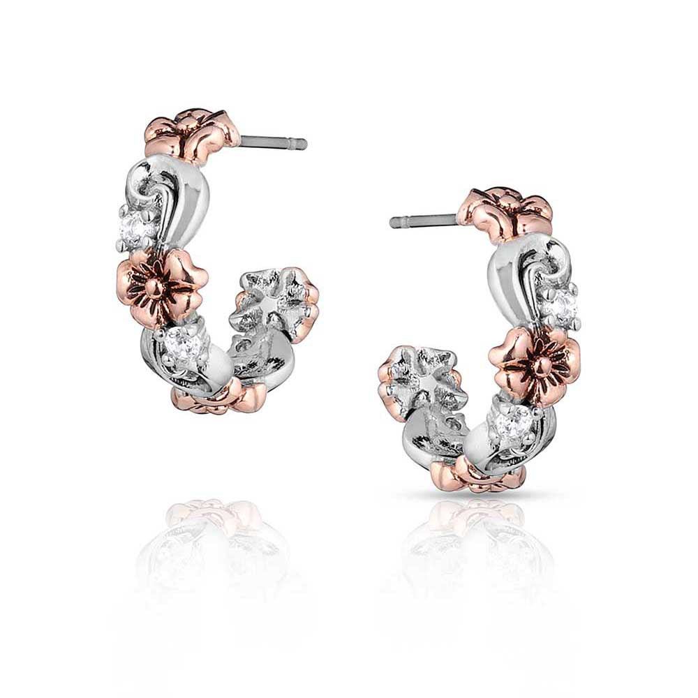 WILDFLOWER ELEGANCE HOOP EARRINGS