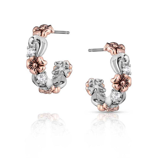 WILDFLOWER ELEGANCE HOOP EARRINGS
