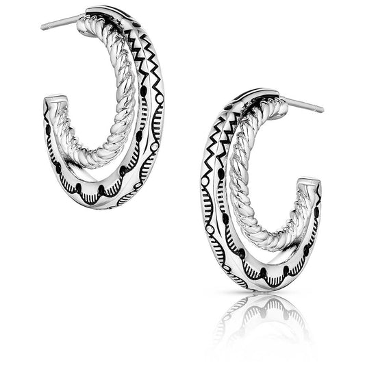 ENCHANTED SOUL DOUBLE HOOP EARINGS