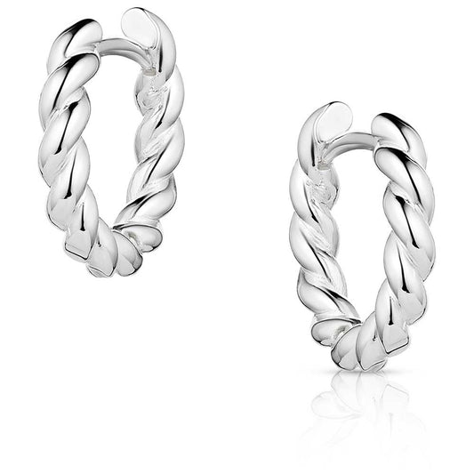 BRAIDED ELEGANCE HOOP EARRINGS