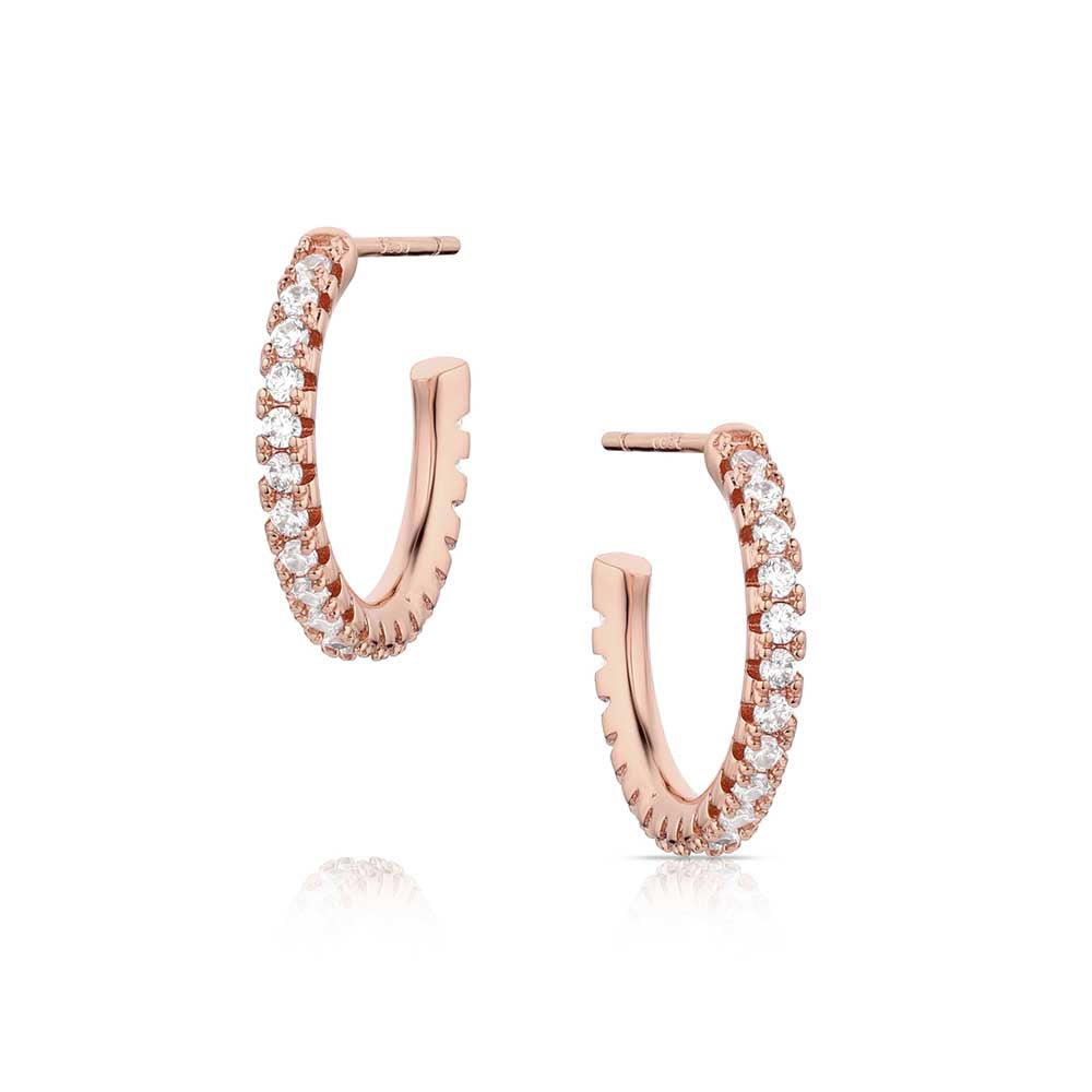 EVERYTHING IS ROSY HOOP EARRINGS