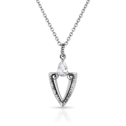 GUIDED PURPOSED ARROWHEAD CRYSTAL NECKLACE