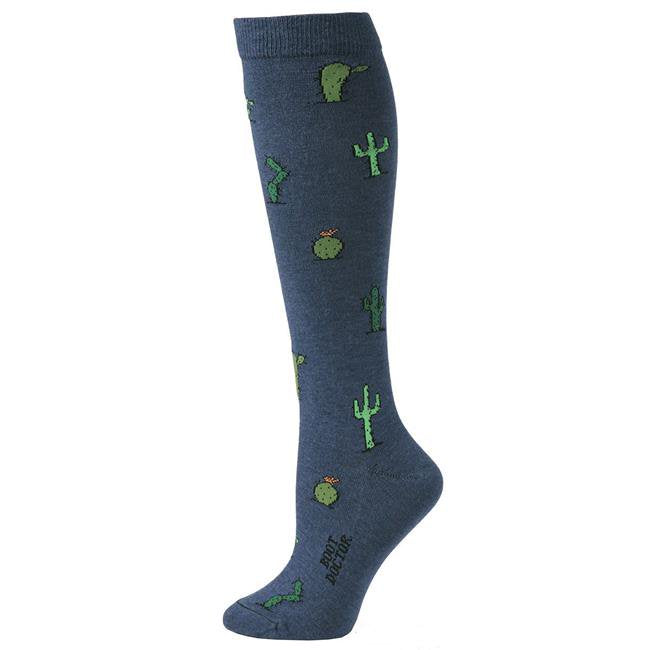 LADIES BOOT DOCTOR SOCKS- CACTUS PRINT