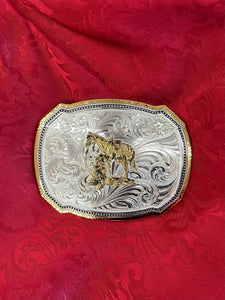 COWBOY AND HORSE BUCKLE