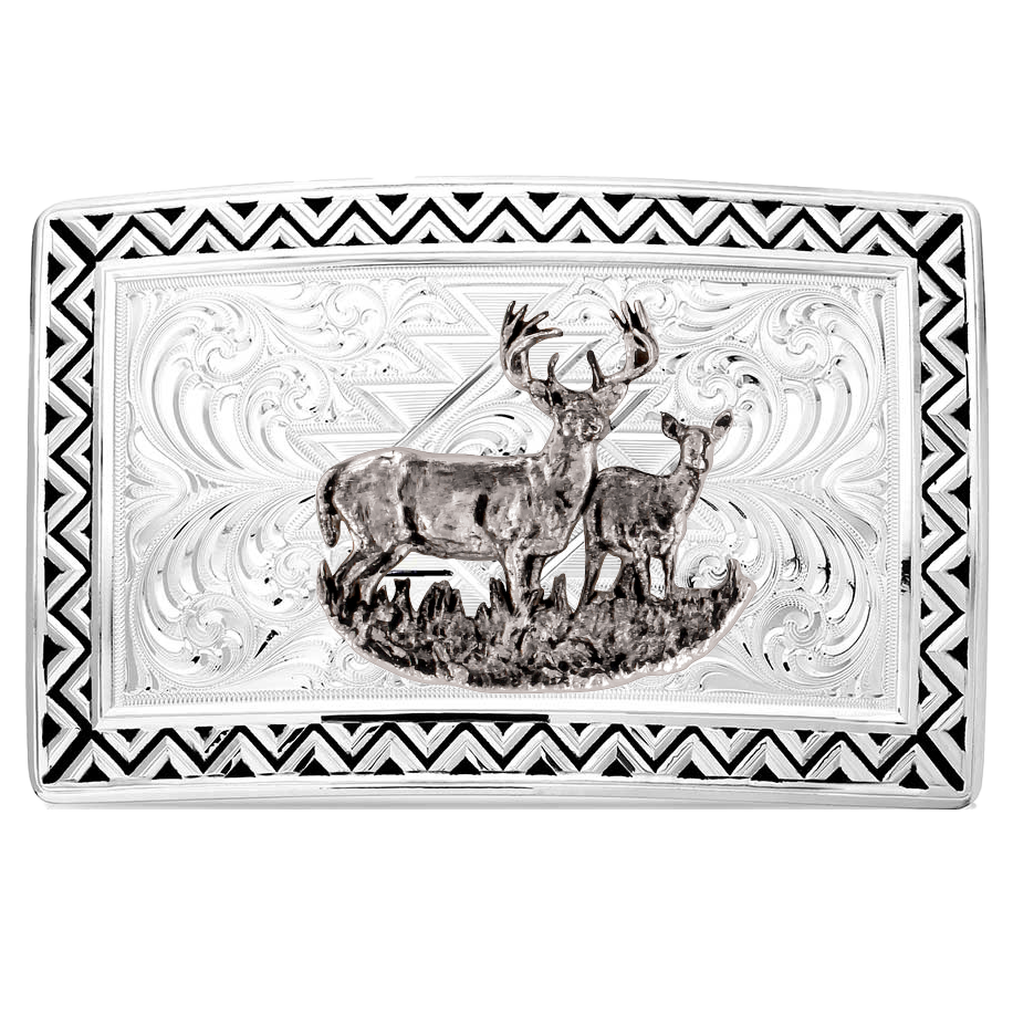 MONTANA BUCK AND DOE BUCKLE
