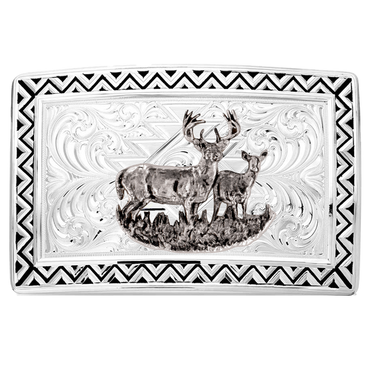 MONTANA BUCK AND DOE BUCKLE