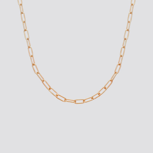 SLIM PAPERCLIP CHAIN NECKLACE