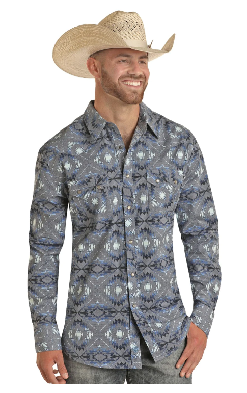 MENS PANHANDLE AZTEC PRINT SHIRT