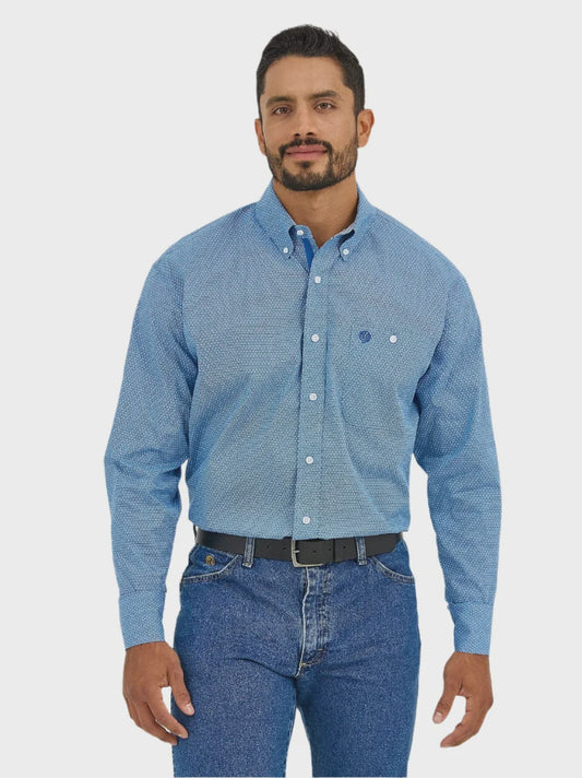 MENS GEORGE STRAIT ONE POCKET SHIRT- BLUE