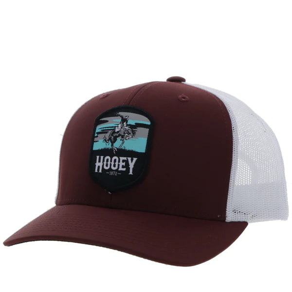 HOOEY "CHEYANNE" MAROON/WHITE TRUCKER HAT