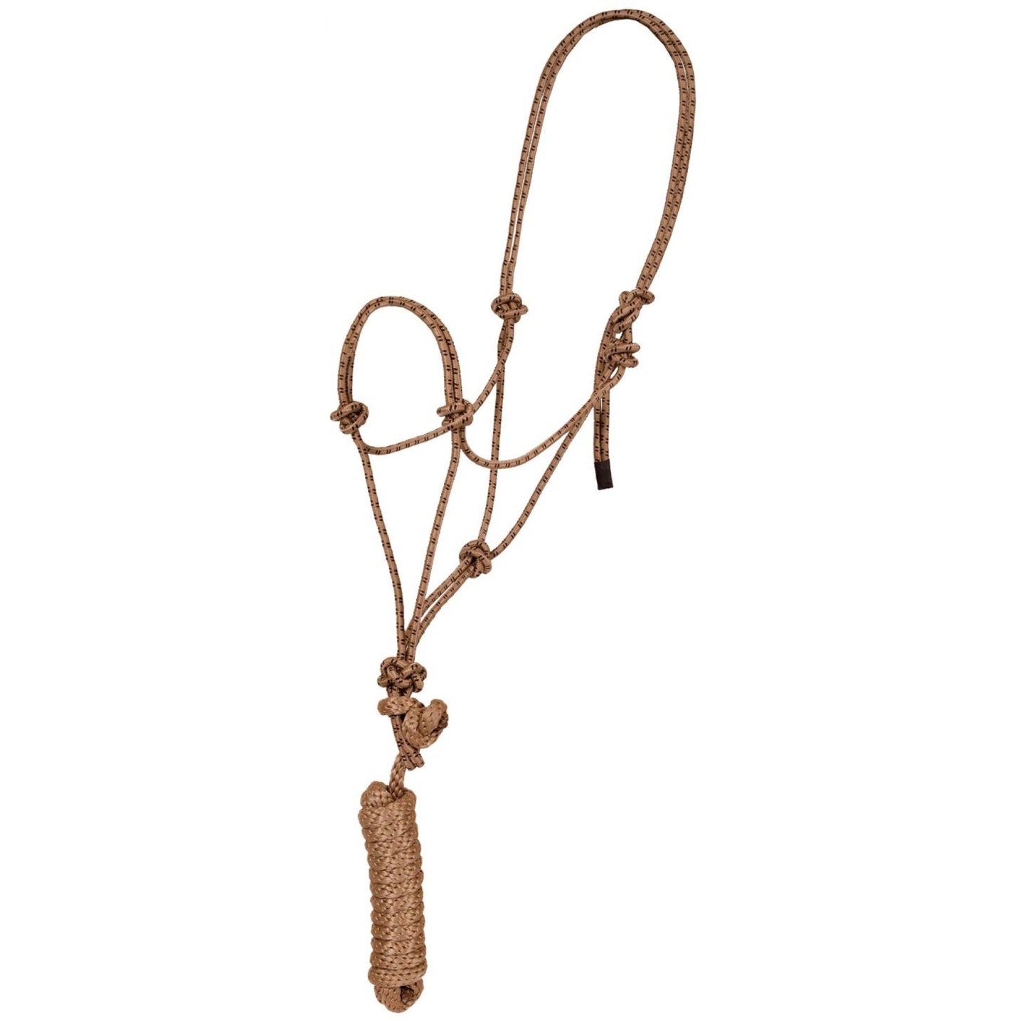 MUSTANG ECONOMY MOUNTAIN ROPE HALTER WITH LEAD