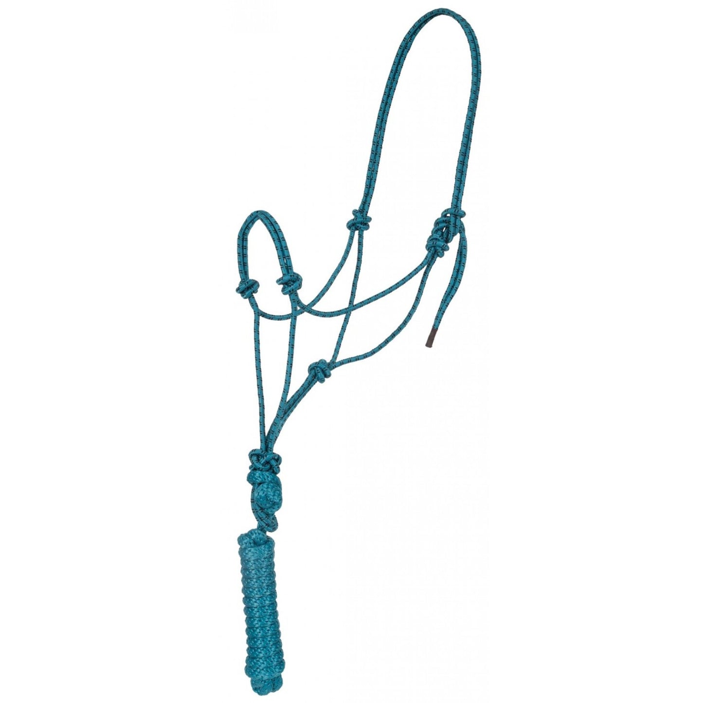 MUSTANG ECONOMY MOUNTAIN ROPE HALTER WITH LEAD