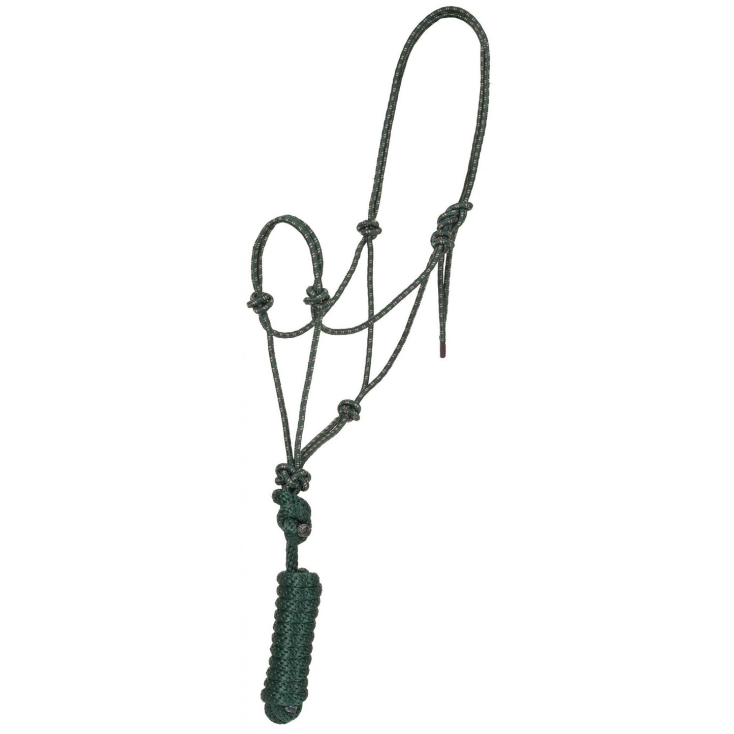 MUSTANG ECONOMY MOUNTAIN ROPE HALTER WITH LEAD